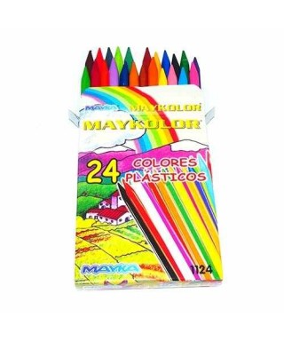 Colores Plásticos 24 unidades ( Marca Mayka)