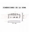 Sello fechador ITECA "PAGADO"
