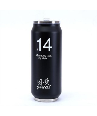 TERMO CAN SHAPE 500 ML COLOR NEGRO 13 MY LIFE, MY LOVE, MY STYLE