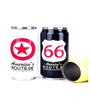 VASO TERMICO 500 ML COLOR BLANCO AMERICA'S ROUTE 66