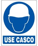 Señal de seguridad "USE CASCO"