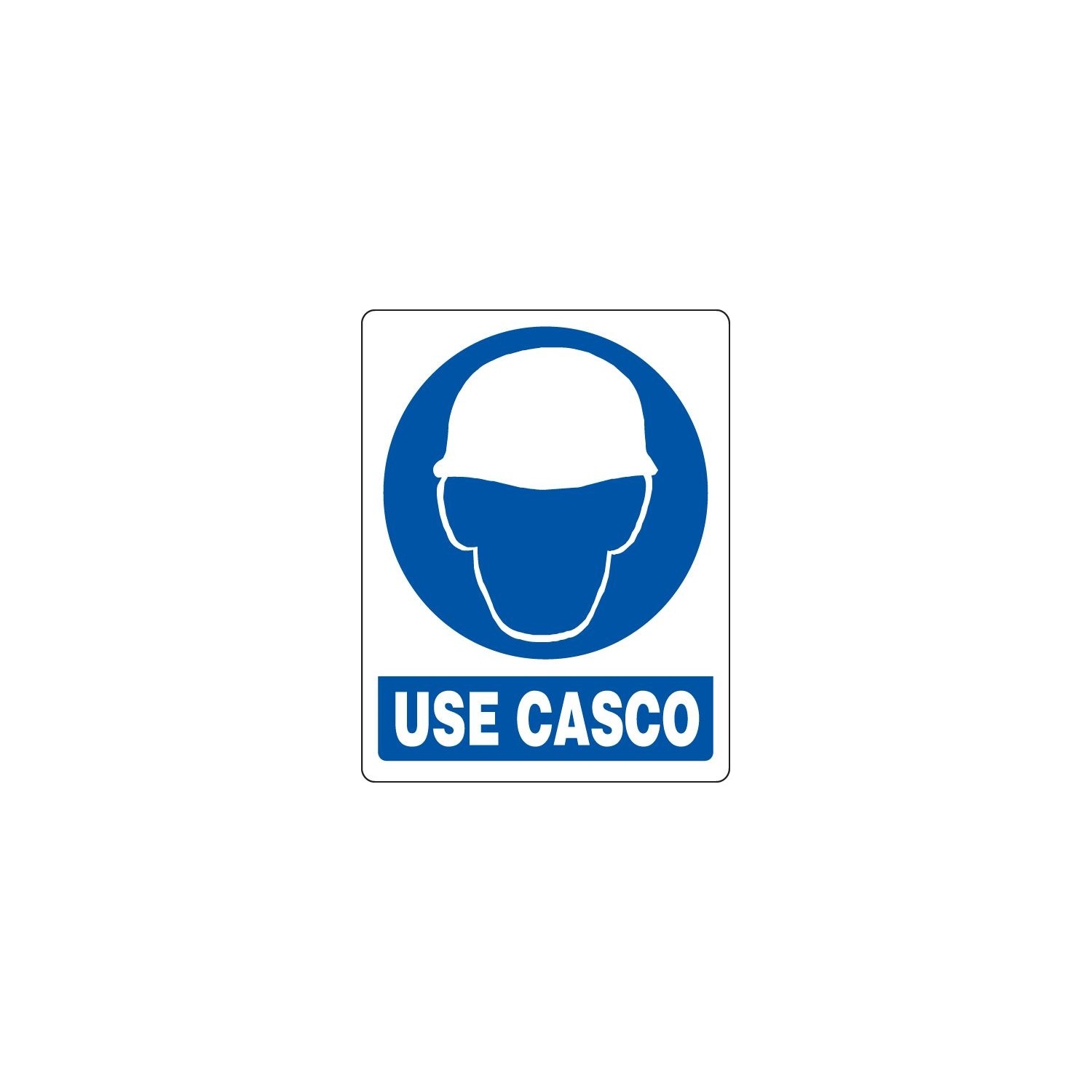 Señal de seguridad "USE CASCO"
