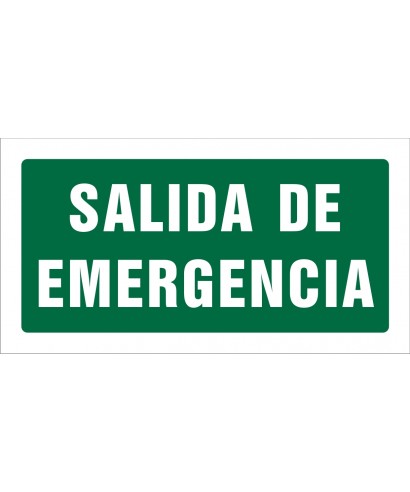 Señal de seguridad "SALIDA DE EMERGENCIA" PQ