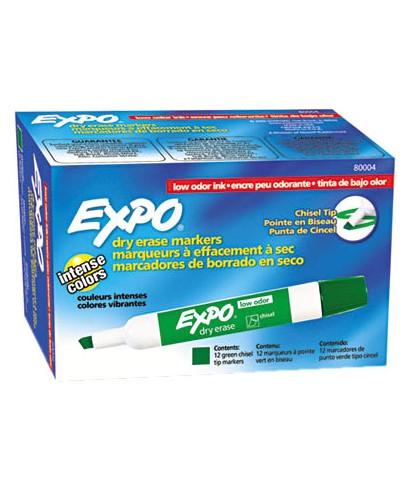Marcador de pizarra EXPO, color Verde Caja de 12 unidades