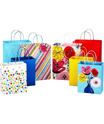 BOLSA DE REGALO POLKA PEQUEÑA COLORES SURTIDOS 12 UNIDADES