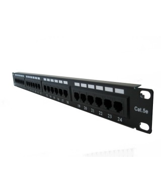 PATCH PANEL 24 CAT5 PUERTOS RACK SERVIDOR REDES PATCH PANEL 24 CAT5 PUERTOS RACK SERVIDOR REDES