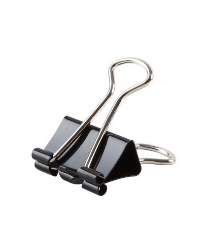 Clip Mordaza Negro 32 mm Caja x 12 und