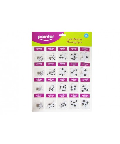 OJOS MOVILES P/MANUALIDADES 25MM 15/1 BLISTER – Papeleria CCC
