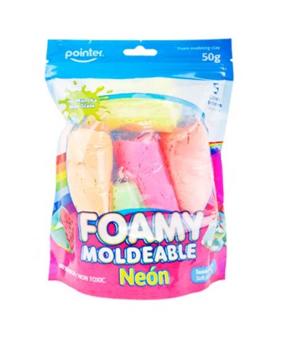 Foamy moldeable - 50 gramos - blanco - unidades