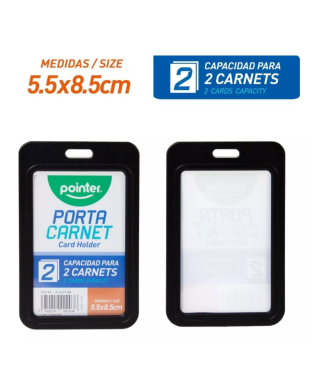 PORTA CARNET VERTICAL PVC...