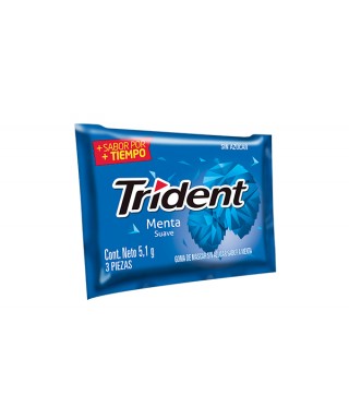 TRIDENT SABOR MENTA SUAVE PQ X 6 UND