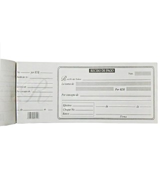 Talonario de recibo 50 hojas 