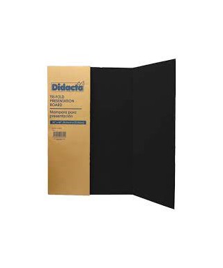 CARTON TIPO TRIPTICO NEGRO...