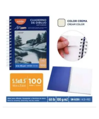 CUADERNO BOCETO 100 HOJAS...