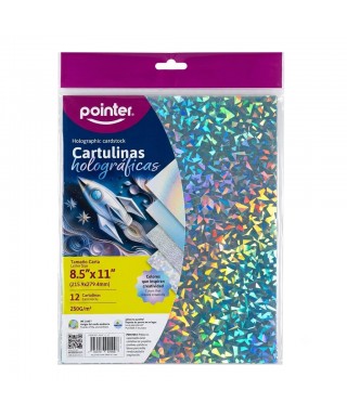 CARTULINA HOLOGRAFÍCA PLATA...