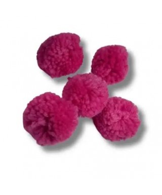 POMPONES SOLIDOS 4CM FUCSIA...