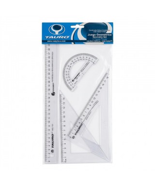 JUEGO GEOMETRICO 30CM 4PZS...